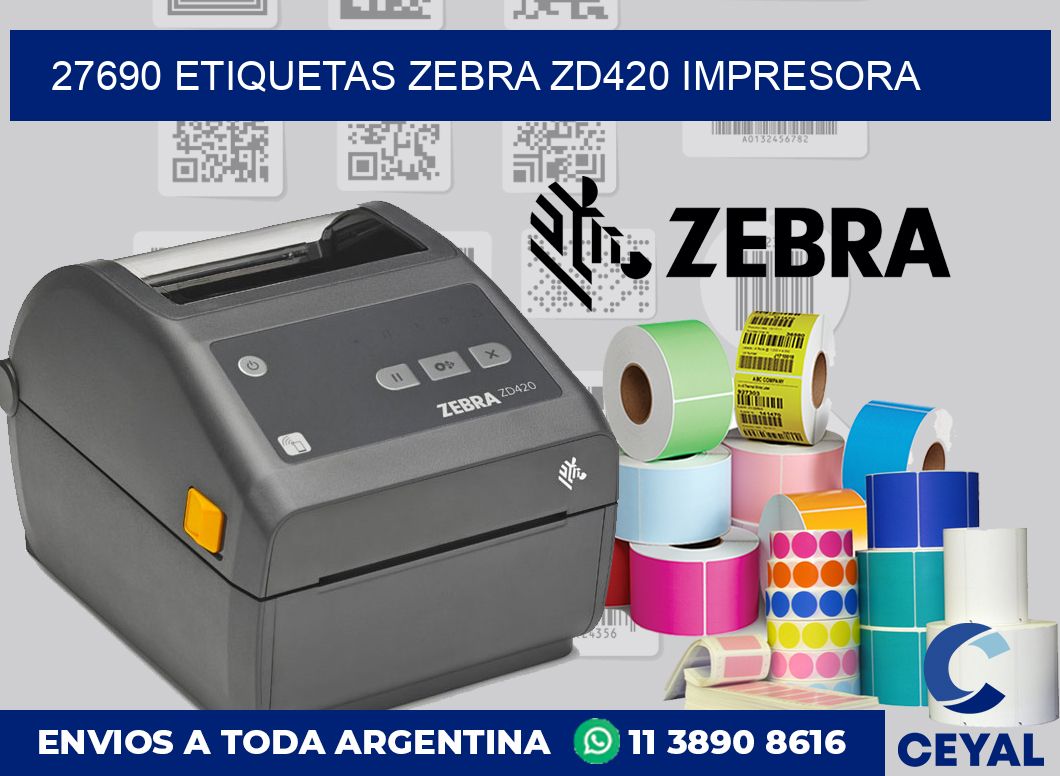 27690 etiquetas Zebra zd420 impresora