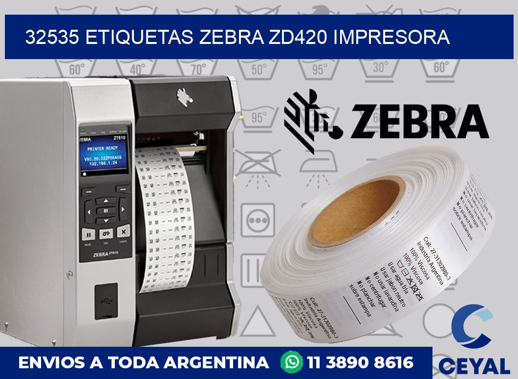 32535 etiquetas Zebra zd420 impresora