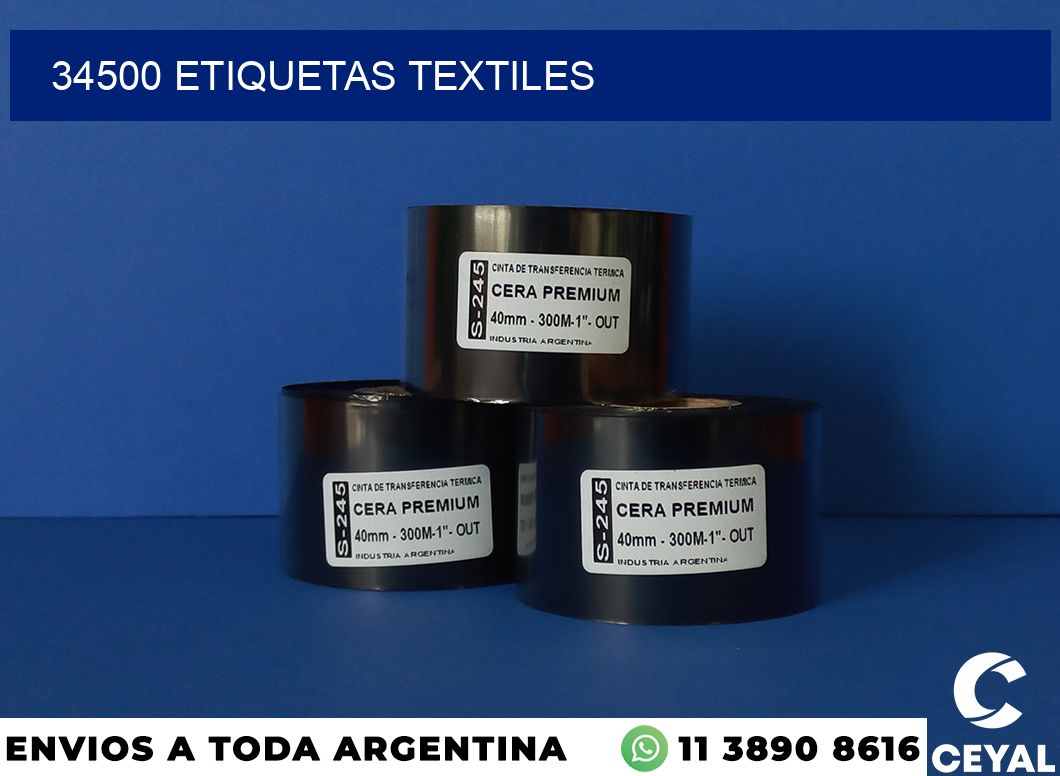 34500 etiquetas textiles