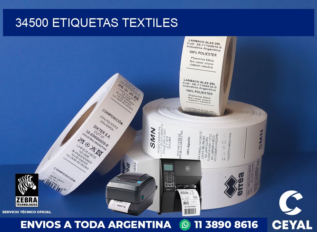 34500 etiquetas textiles