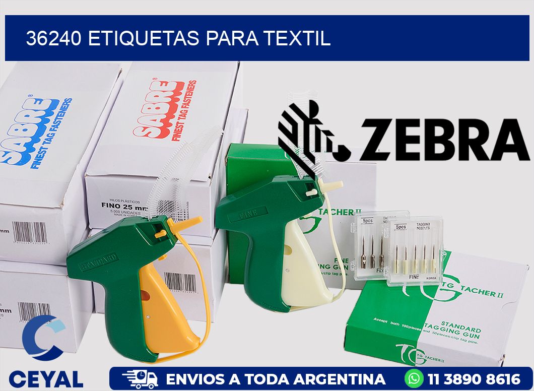 36240 etiquetas para textil