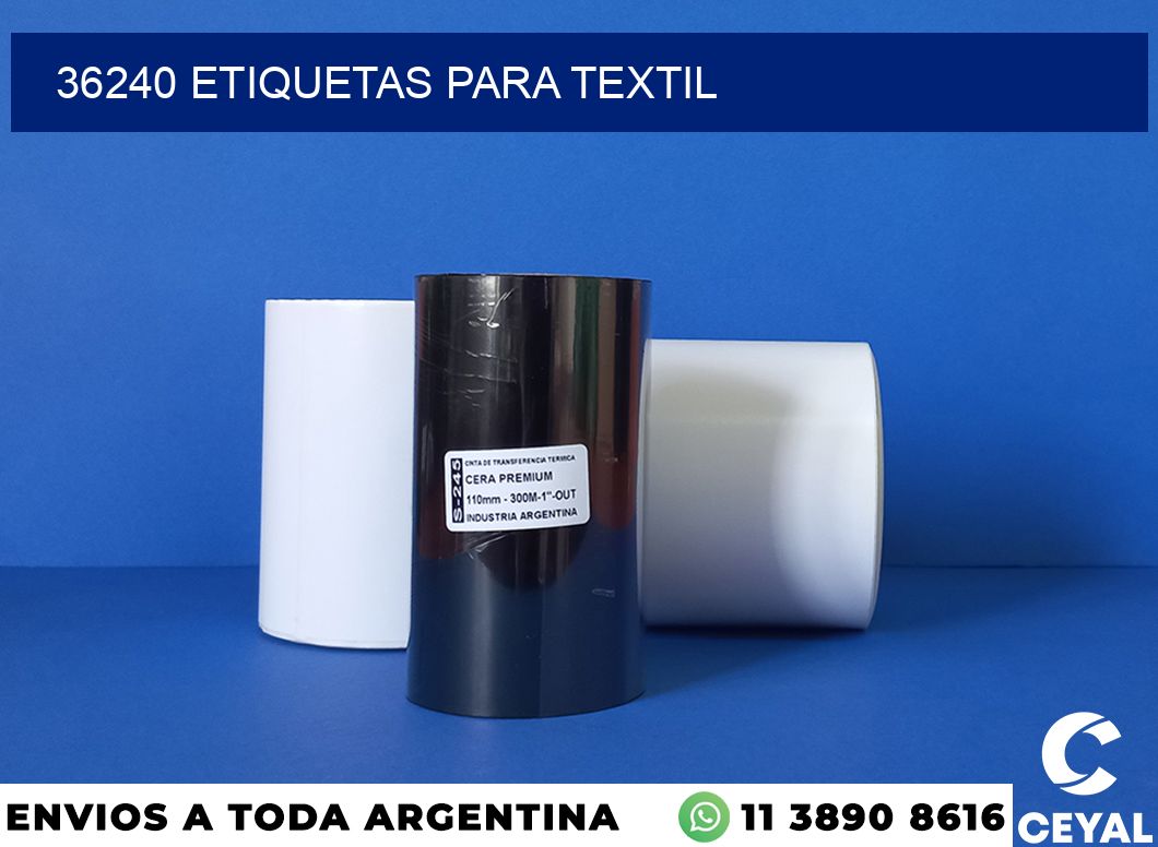 36240 etiquetas para textil