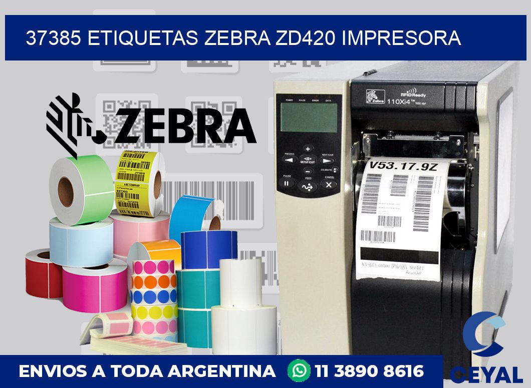 37385 etiquetas Zebra zd420 impresora