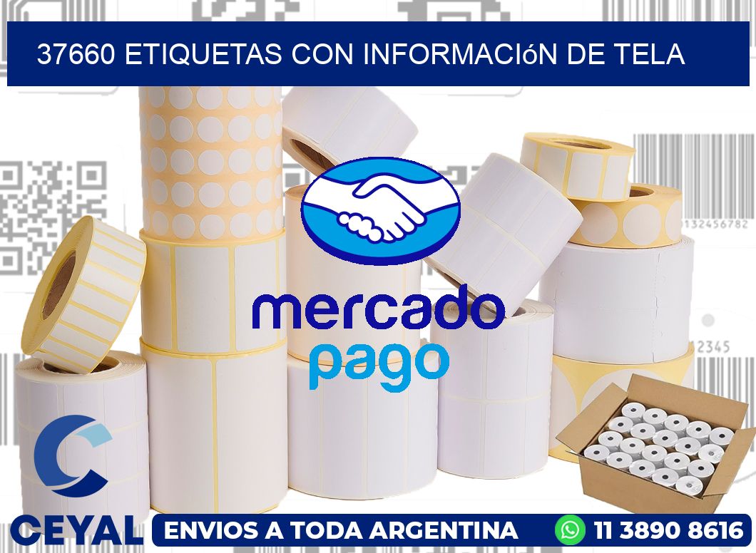 37660 Etiquetas con información de tela