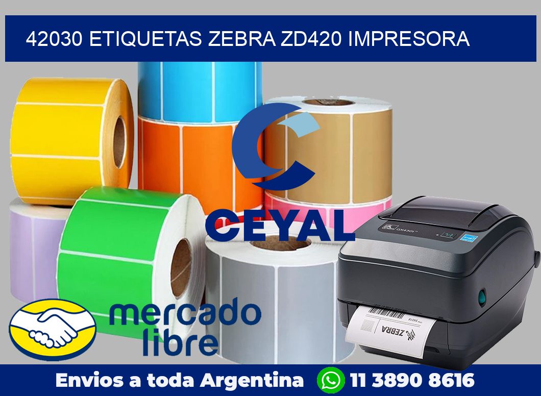 42030 etiquetas Zebra zd420 impresora