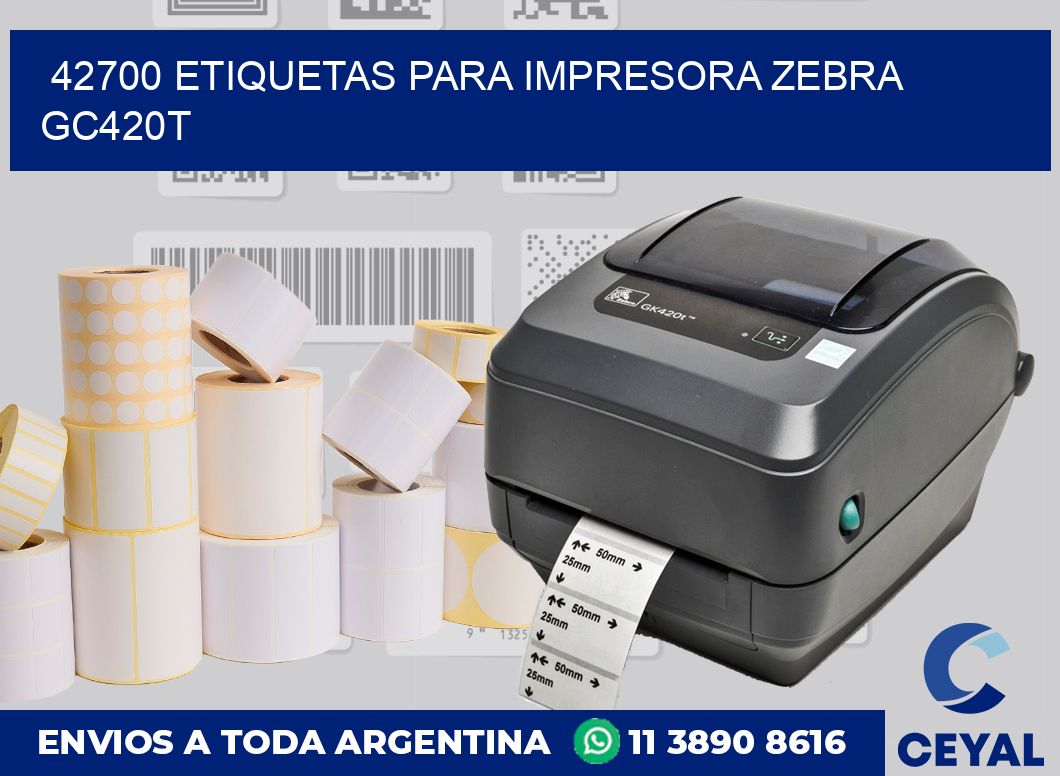 42700 etiquetas para impresora zebra GC420T