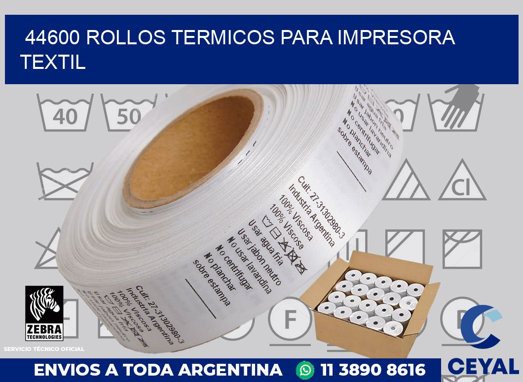 44600 rollos termicos para impresora textil