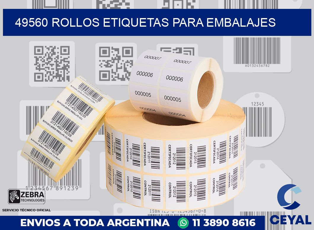 49560 Rollos etiquetas para embalajes