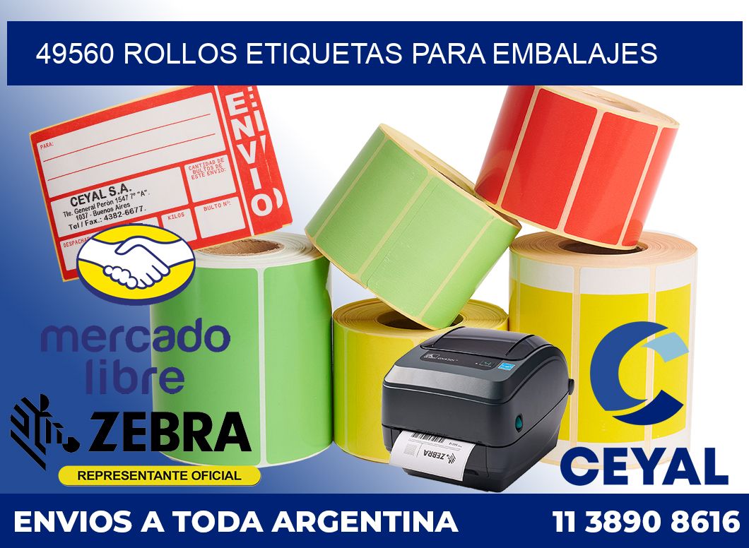 49560 Rollos etiquetas para embalajes