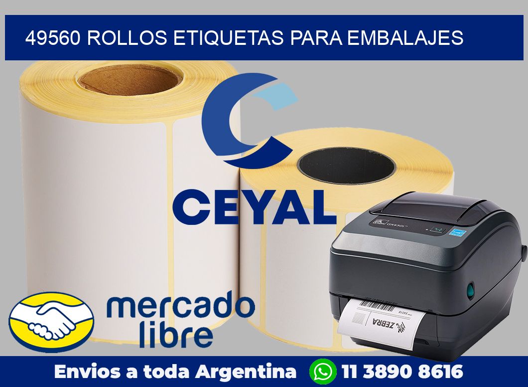 49560 Rollos etiquetas para embalajes