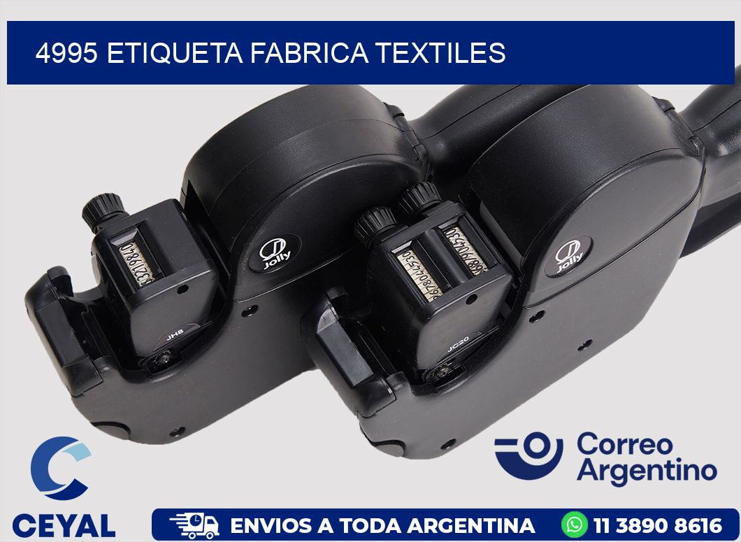 4995 etiqueta fabrica textiles