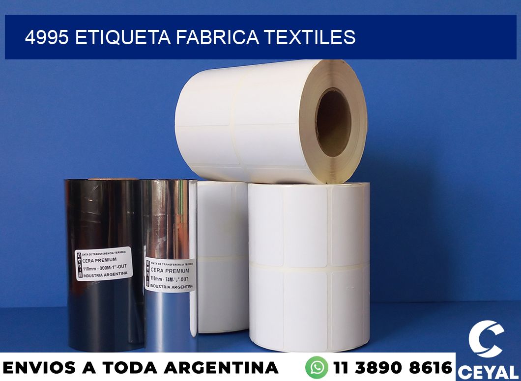 4995 etiqueta fabrica textiles