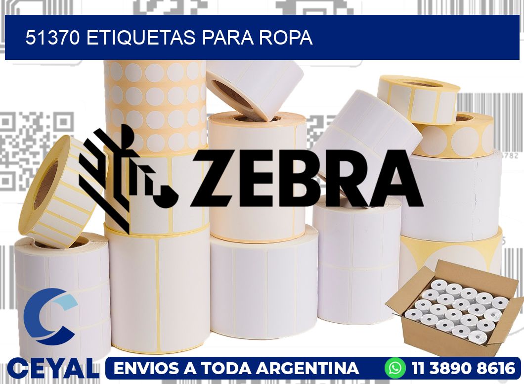 51370 Etiquetas para ropa