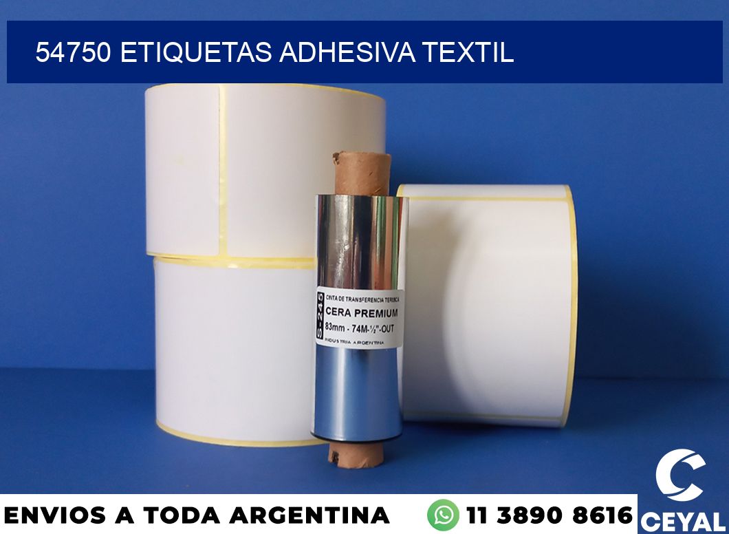 54750 etiquetas adhesiva textil