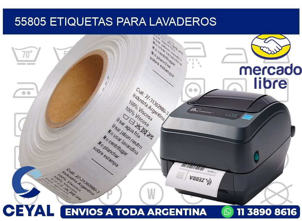 55805 Etiquetas para lavaderos