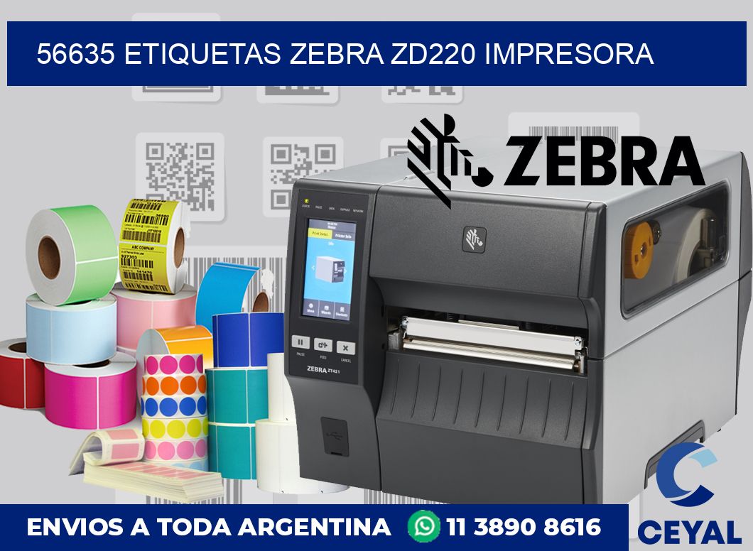 56635 etiquetas Zebra zd220 impresora