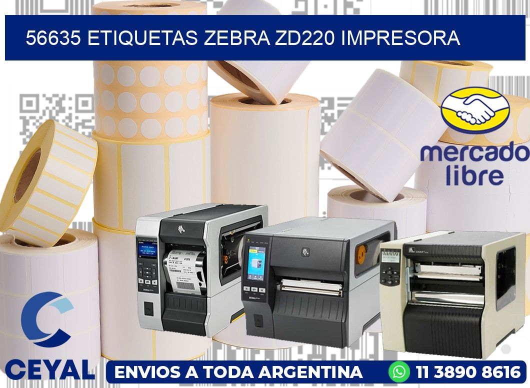 56635 etiquetas Zebra zd220 impresora