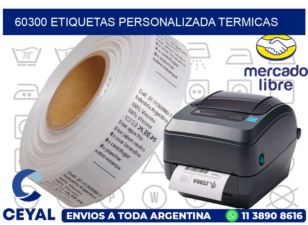 60300 etiquetas personalizada termicas