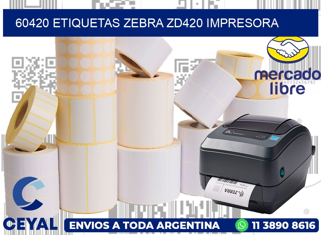 60420 etiquetas Zebra zd420 impresora