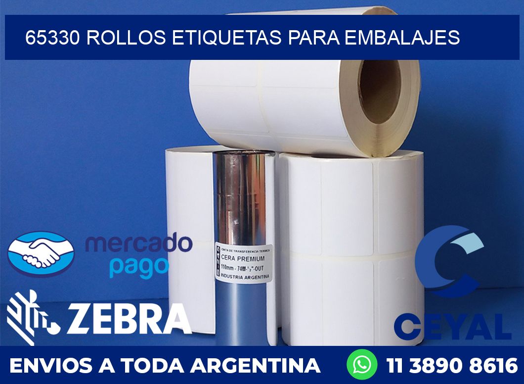 65330 rollos etiquetas para embalajes