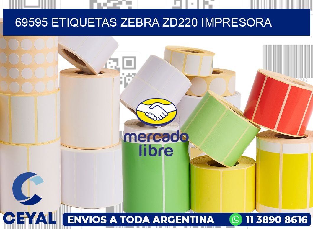 69595 etiquetas Zebra zd220 impresora