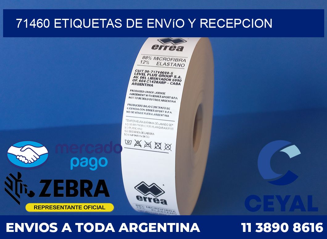 71460 Etiquetas de envío y recepcion