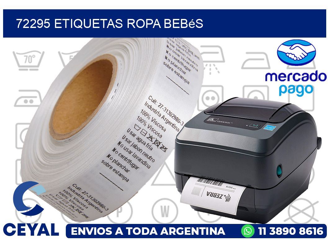 72295 Etiquetas ropa bebés