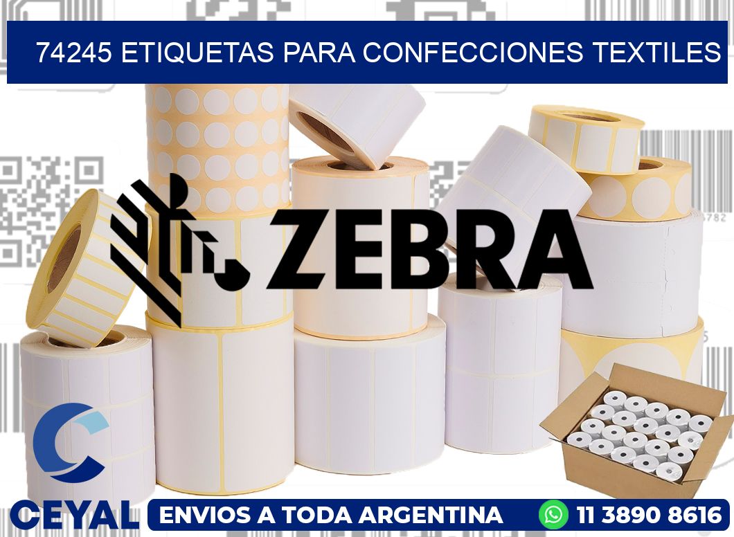 74245 Etiquetas para confecciones textiles