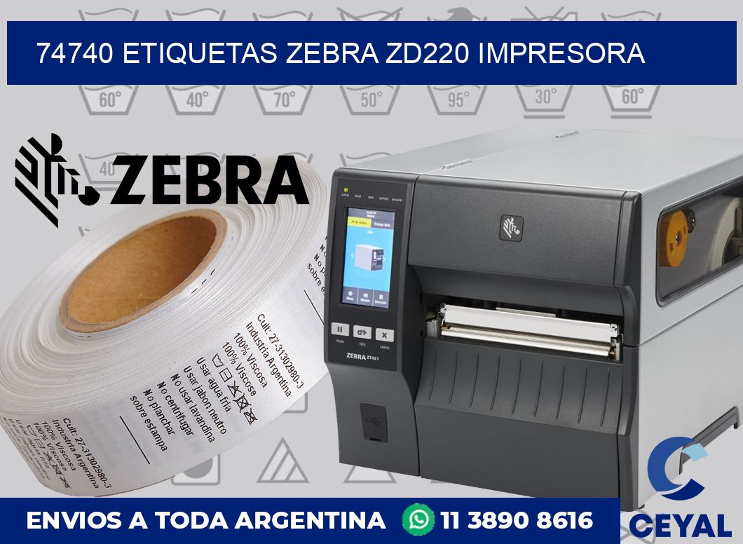 74740 etiquetas Zebra zd220 impresora