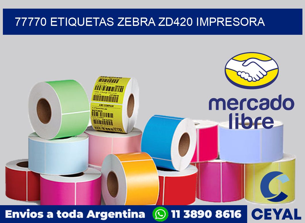 77770 etiquetas Zebra zd420 impresora