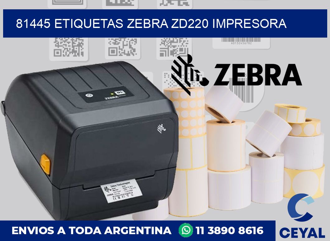 81445 etiquetas Zebra zd220 impresora