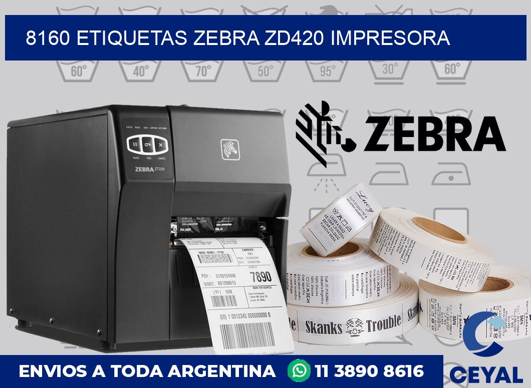 8160 etiquetas Zebra zd420 impresora