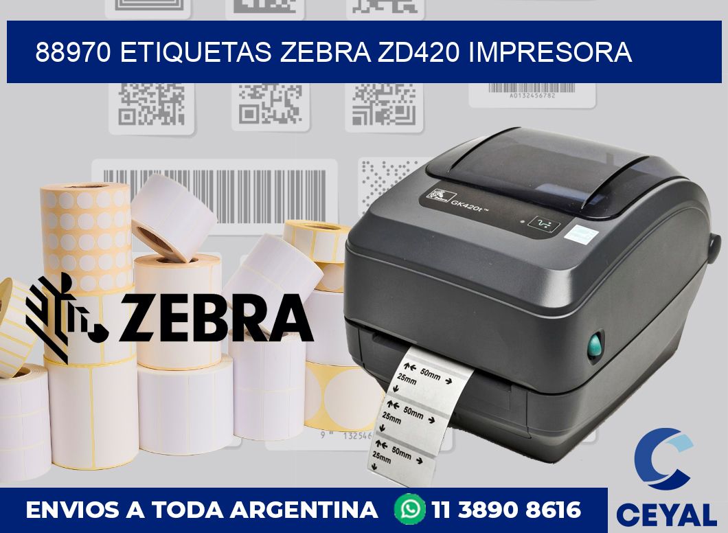 88970 etiquetas Zebra zd420 impresora