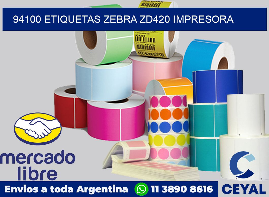 94100 etiquetas Zebra zd420 impresora