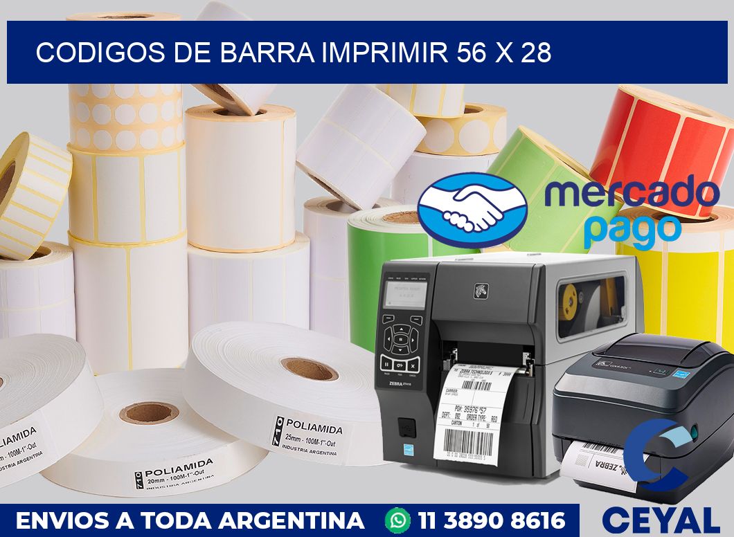 Codigos de barra imprimir 56 x 28