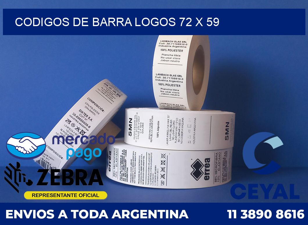 Codigos de barra logos 72 x 59