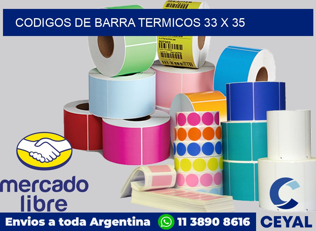 Codigos de barra termicos 33 x 35