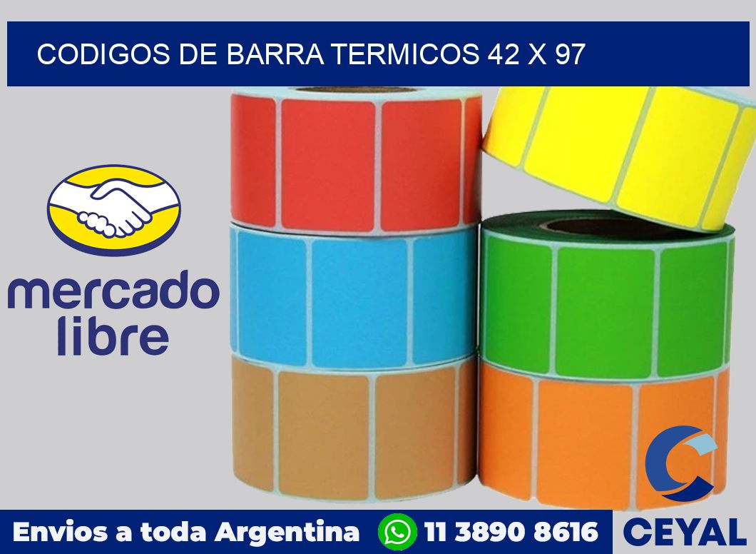 Codigos de barra termicos 42 x 97