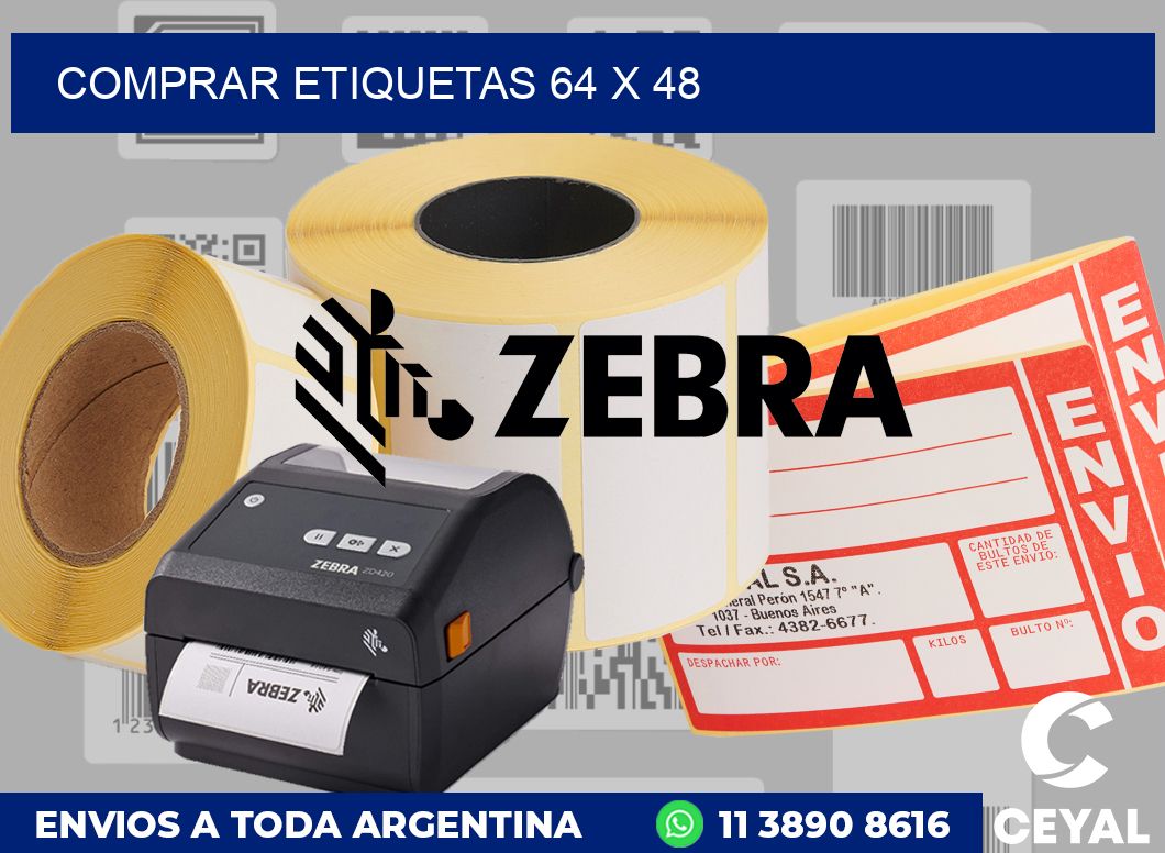 Comprar etiquetas 64 x 48