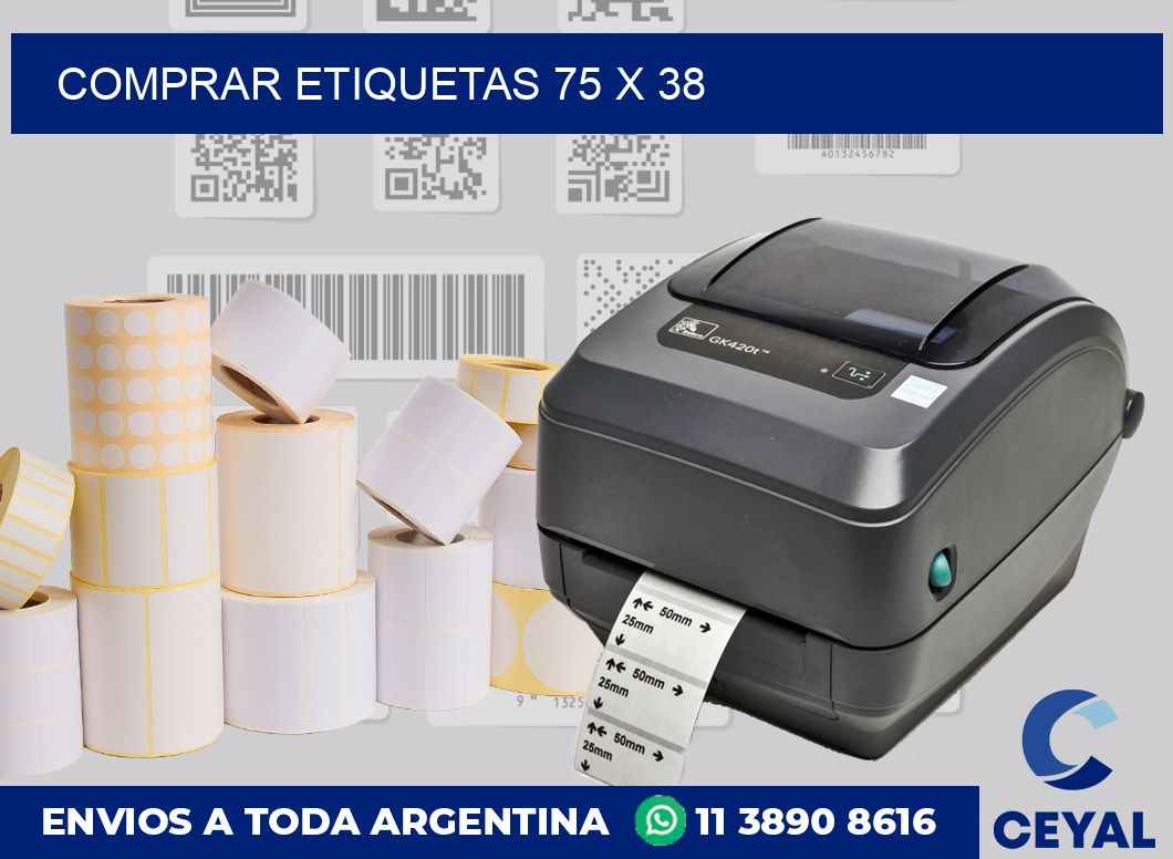 Comprar etiquetas 75 x 38