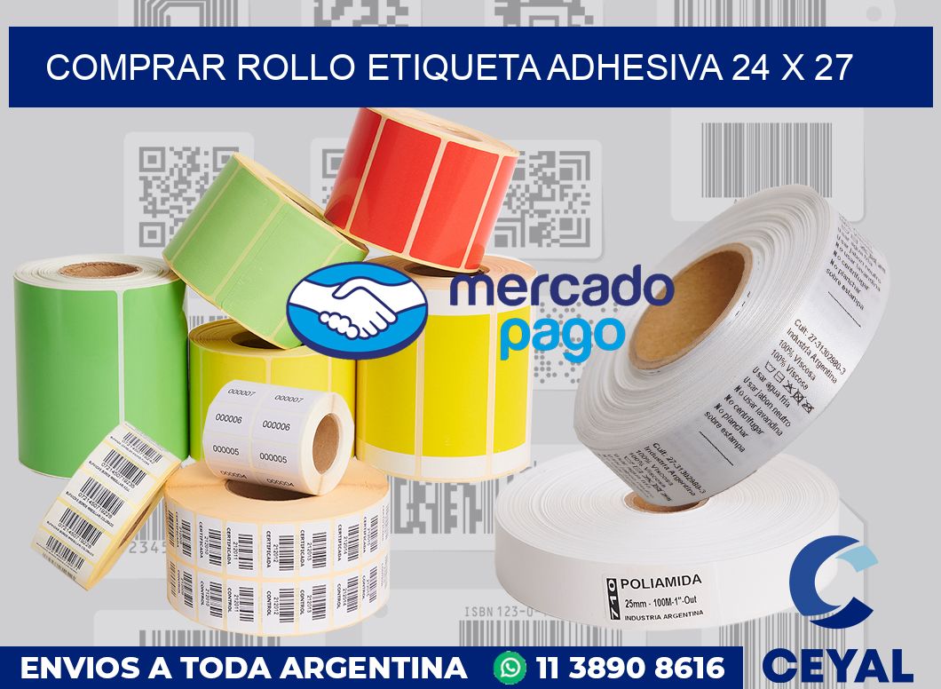 Comprar rollo etiqueta adhesiva 24 x 27