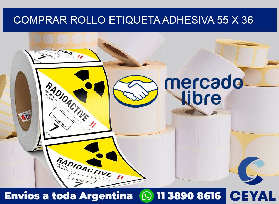 Comprar rollo etiqueta adhesiva 55 x 36