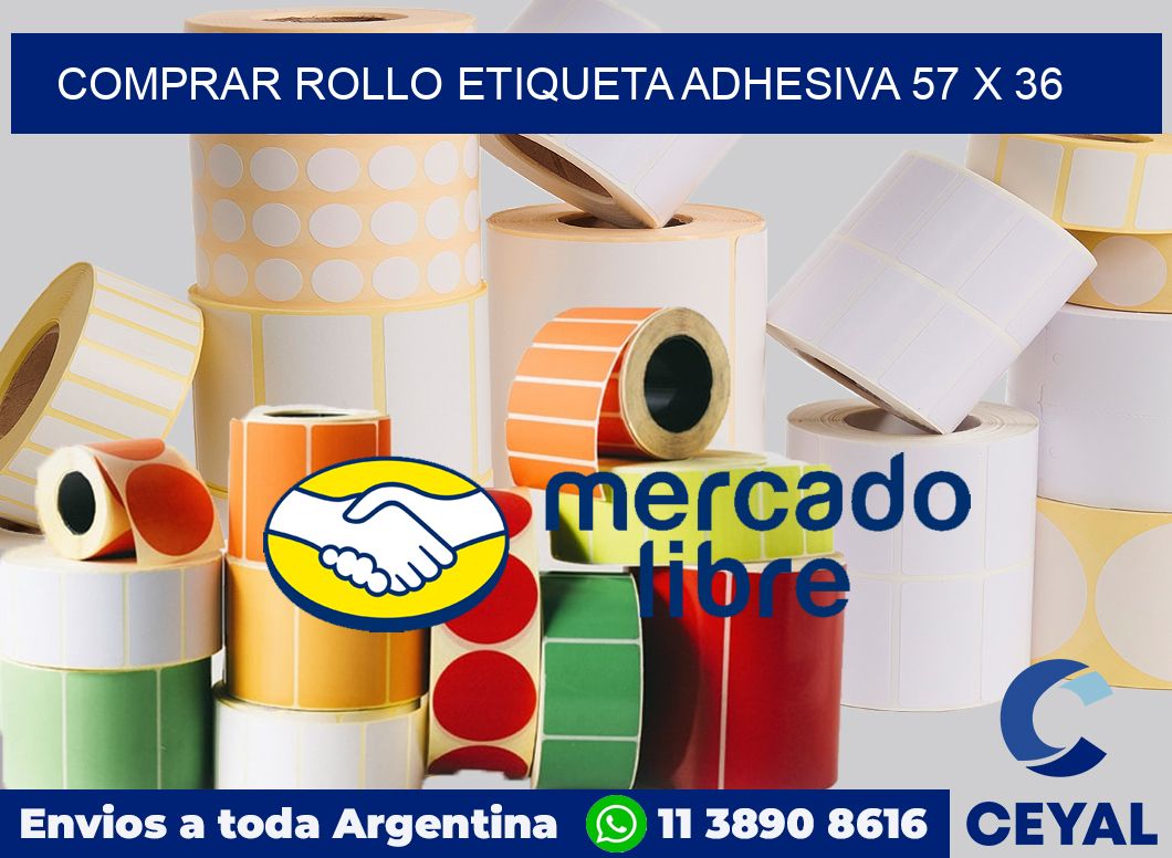 Comprar rollo etiqueta adhesiva 57 x 36