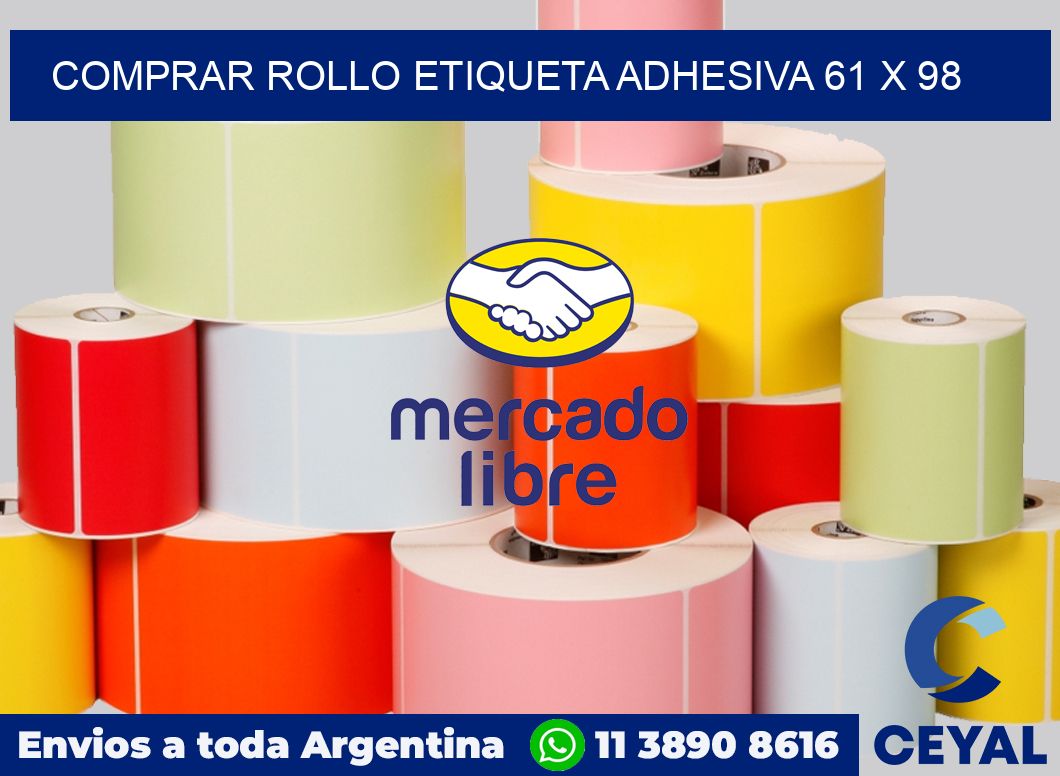 Comprar rollo etiqueta adhesiva 61 x 98