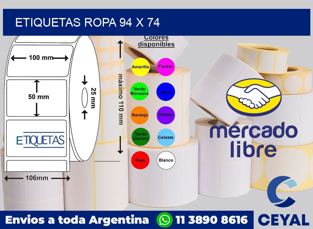 Etiquetas ropa 94 x 74