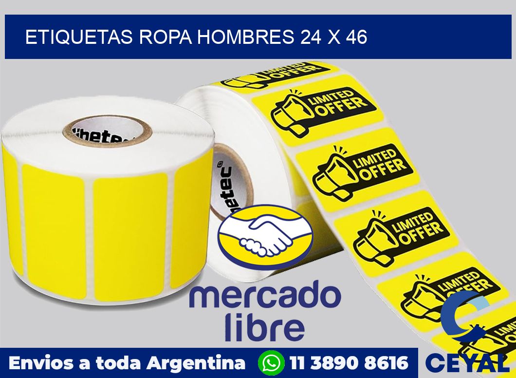 Etiquetas ropa hombres 24 x 46