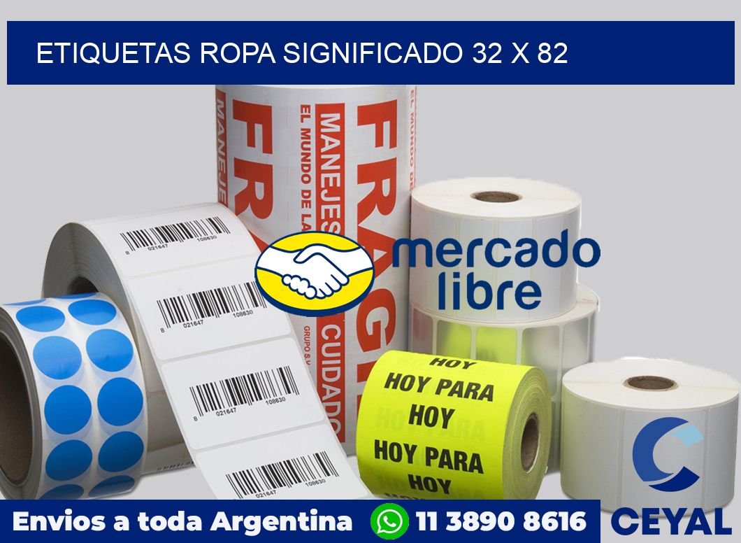 Etiquetas ropa significado 32 x 82