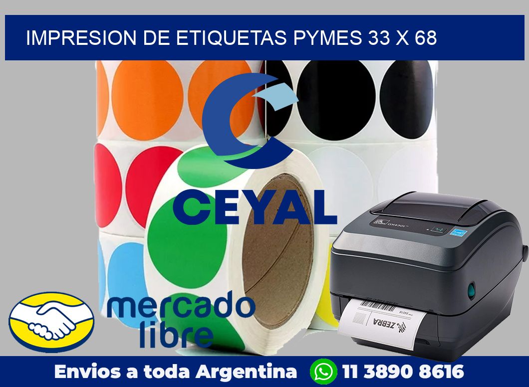 Impresion de etiquetas pymes 33 x 68