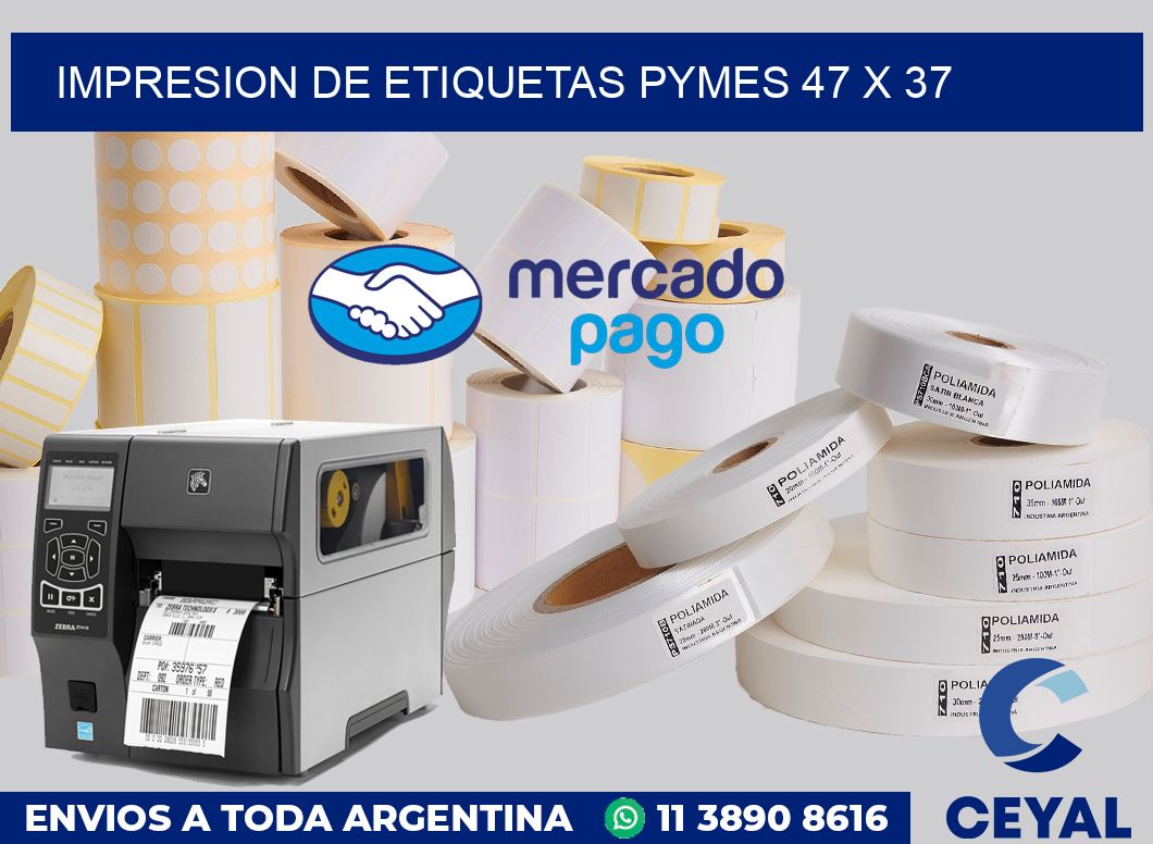 Impresion de etiquetas pymes 47 x 37