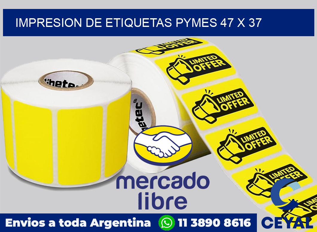 Impresion de etiquetas pymes 47 x 37